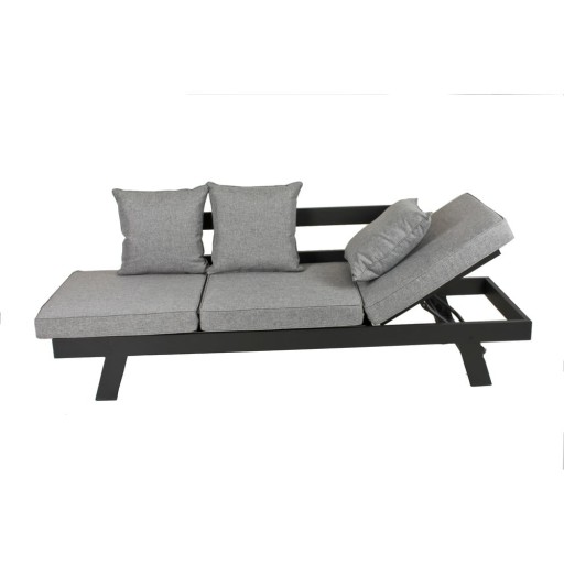 Canapea de grădină gri din aluminiu Donna – Garden Pleasure