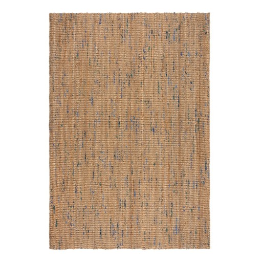 Covor albastru/în culoare naturală țesut manual din iută 120x170 cm Jute Boucle Blue – Flair Rugs
