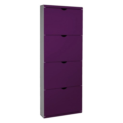 Pantofar mov cu deschidere înclinată din metal 51x138x16 cm – Household Pleasure