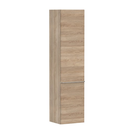 Dulap inalt suspendat Hansgrohe Xelu Q cu usa orientare stanga  40x35x165cm  stejar natur  maner crom