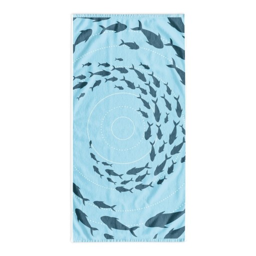 Prosop de plajă albastru 90x180 cm Shoal – DecoKing