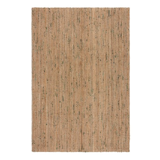 Covor verde/în culoare naturală reversibil/țesut manual din iută 120x170 cm Jute Boucle Green – Flair Rugs
