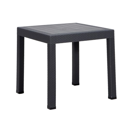 Masă de grădină din plastic 80x80 cm Rattan – Floriane Garden