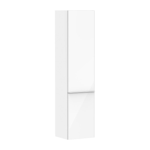 Dulap inalt suspendat Hansgrohe Xelu Q cu usa orientare dreapta  40x35x165cm  alb lucios  maner alb mat