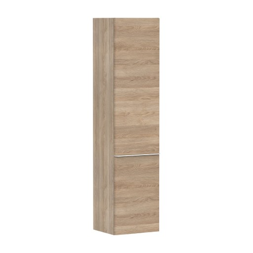 Dulap inalt suspendat Hansgrohe Xelu Q cu usa orientare dreapta  40x35x165cm  stejar natur  maner alb mat