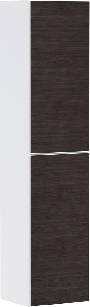 Dulap inalt suspendat Hansgrohe Xevolos E cu usi orientare dreapta  40x36x176cm  corp alb mat  front stejar inchis