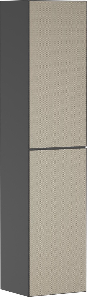 Dulap inalt suspendat Hansgrohe Xevolos E cu usi orientare dreapta  40x36x176cm  corp gri mat  front ceramic bronz texturat