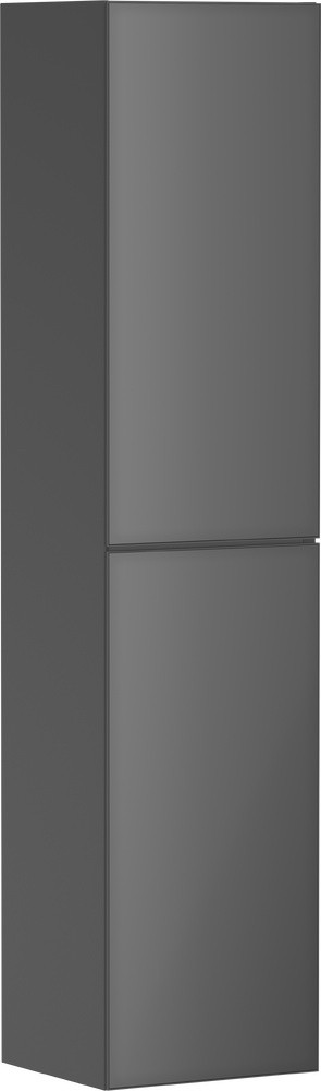 Dulap inalt suspendat Hansgrohe Xevolos E cu usi orientare dreapta  40x36x176cm  corp gri mat  front gri metalic