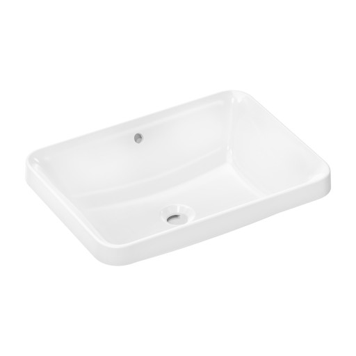 Lavoar rectangular Hansgrohe Xuniva Q cu montare pe blat  55x40cm  fara orificiu baterie  alb
