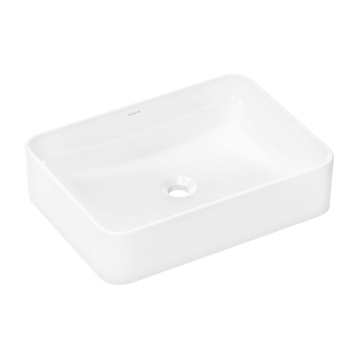 Lavoar rectangular tip bol Hansgrohe Xuniva Q 55x40cm  fara orificiu baterie  fara preaplin  alb