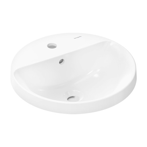 Lavoar rotund Hansgrohe Xuniva S cu montare pe blat  d 45cm  alb