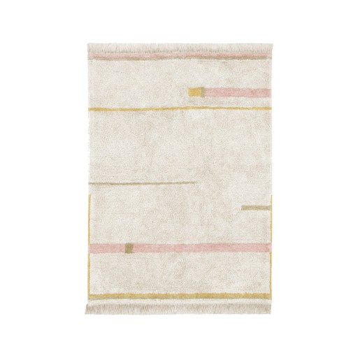 Covor roz/crem lavabil/țesut manual din bumbac 200x300 cm Lanes Vintage Nude – Lorena Canals