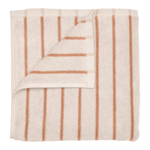 Prosop portocaliu/bej din bumbac organic din frotir 50x100 cm Arto – Blomus