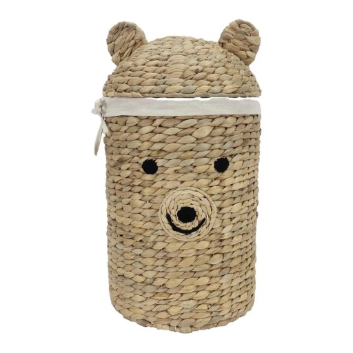 Coș de jucării pentru copii în culoare naturală din zambilă de apă ø 30x56 cm Bear – Compactor