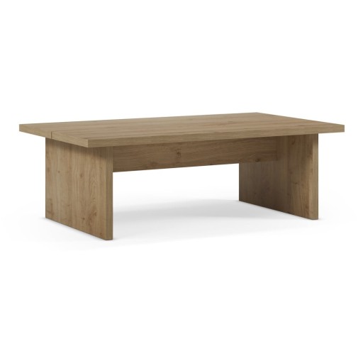 Măsuță de cafea în culoare naturală cu blat cu aspect de lemn de stejar 70x120 cm Loana – Marckeric