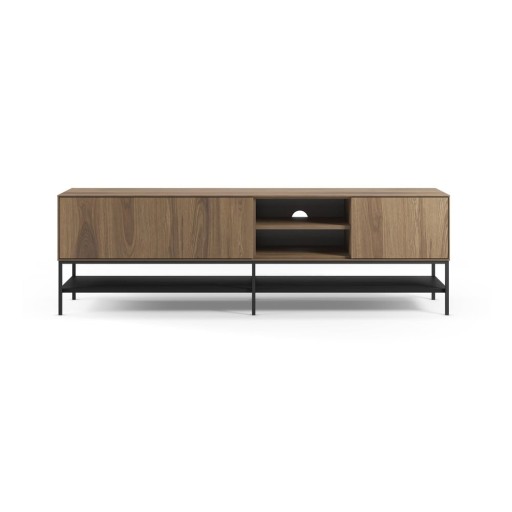 Comodă TV în culoare naturală cu aspect de lemn de stejar 180x55x35 cm Amira – Marckeric