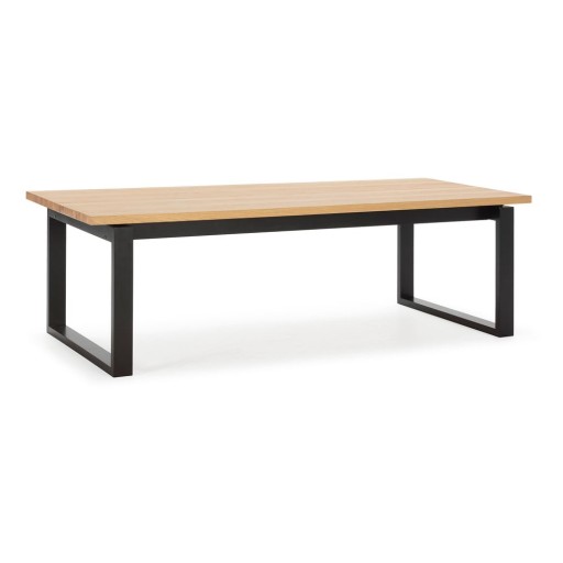 Masă de dining cu blat cu aspect de lemn de stejar 100x220 cm Rina – Marckeric