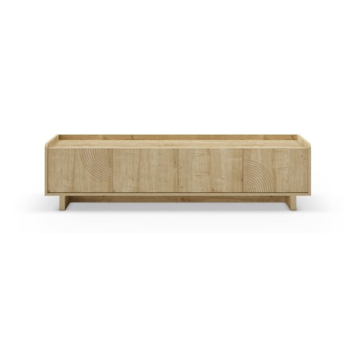 Comodă TV în culoare naturală cu aspect de lemn de stejar 180x45x40 cm Daira – Marckeric