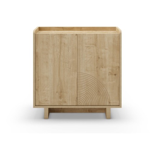 Dulap în culoare naturală cu aspect de lemn de stejar 80x80x40 cm Daira – Marckeric