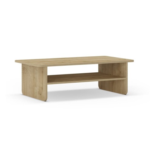 Măsuță de cafea în culoare naturală cu blat cu aspect de lemn de stejar 60x110 cm Daira – Marckeric