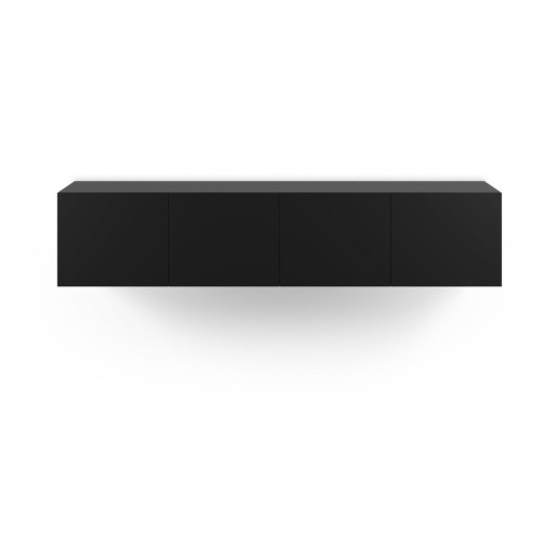 Comodă TV neagră 180x38x35 cm Daroca – Marckeric