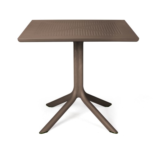 Masa exterior Nardi Clip 80  h 75cm  80x80cm  maro tabaco