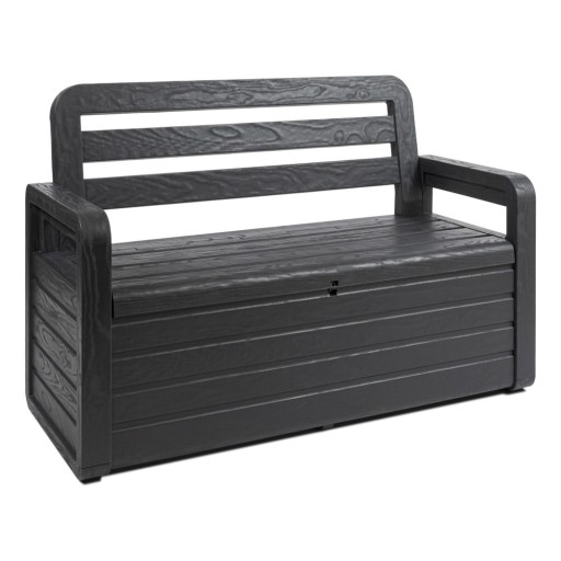 Bancă de grădină gri închis din plastic Forever Spring – Toomax