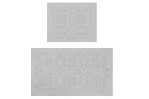 Set 2 covorase de baie, Beverly Hills Polo Club, Elena Cream, 100% bumbac