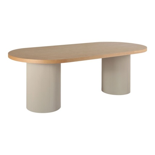 Masă de dining cu blat cu aspect de lemn de frasin 100x220 cm Solva – House Nordic