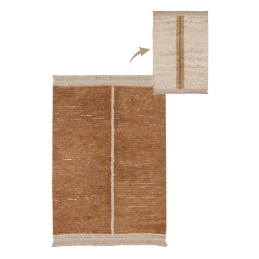 Covor cărămiziu/bej din bumbac 140x200 cm Duetto Toffee – Lorena Canals