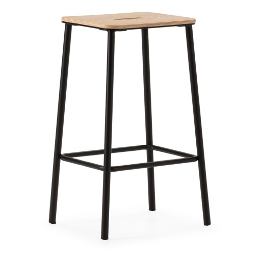 Scaune de bar negre 2 buc. (înălțime șezut 65 cm) Abba – Marckeric