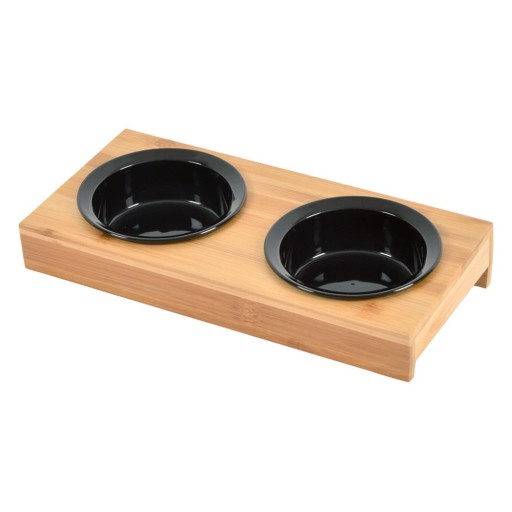 Set boluri cu suport pentru câini, din bambus ø 12 cm – Love Story