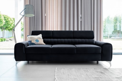 Canapea extensibila 3 locuri, ELTAP, SO-LAU-79MO, Laurence, 261x97x105 cm, lemn/poliester, graphite