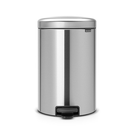 Cos de gunoi cu pedala, Brabantia, NewIcon Matt , 20 L, 38x29x46.7 cm, otel, argintiu