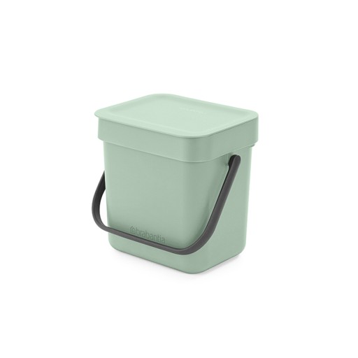 Cos de gunoi, Brabantia, Sort&amp;Go, 3 L, 13.9x18.8x18.1 cm, polipropilena, verde jad