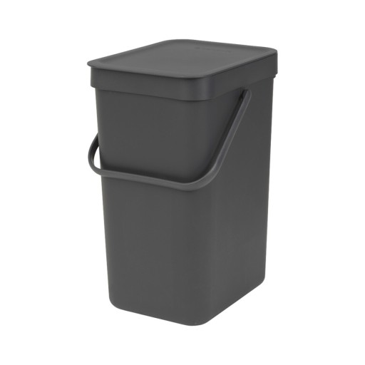 Cos de gunoi, Brabantia, Sort&amp;Go, 12 L, 24.9x20x35.1 cm, polipropilena, gri