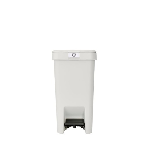 Cos de gunoi cu pedala, Brabantia, StepUp, 10 L, 26.5x20.3x38.1 cm, polipropilena, gri deschis