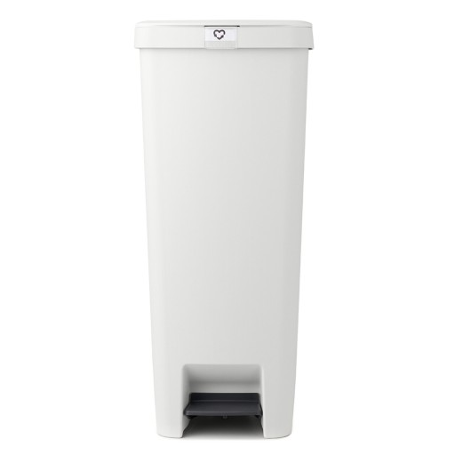 Cos de gunoi cu pedala, Brabantia, StepUp, 40 L, 35.2x28x66.6 cm, polipropilena, gri deschis