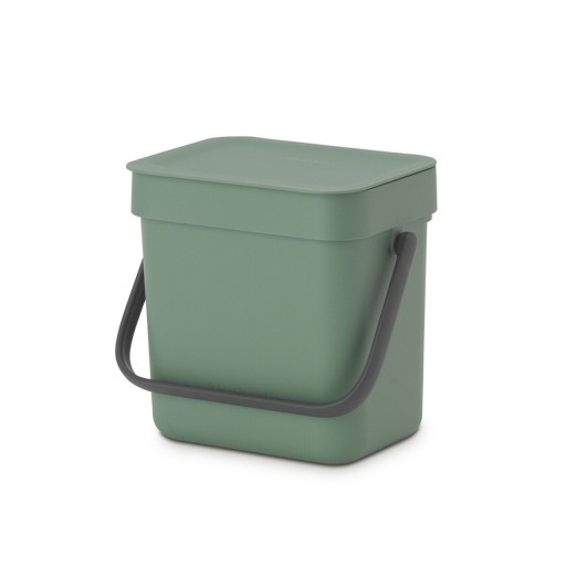 Cos de gunoi, Brabantia, Sort&amp;Go, 3 L, 13.9x18.8x18.1 cm, polipropilena, verde brad