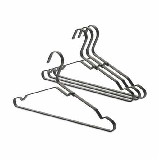 Set 4 umerase, Brabantia, Linn, 42.2x20.6 cm, aluminiu, negru
