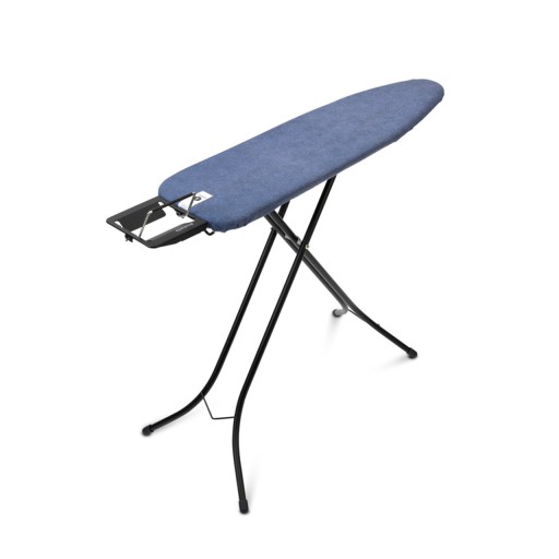 Masa de calcat, Brabantia A, Denim Blue, 110x30 cm, 7 pozitii de reglare, otel/bumbac