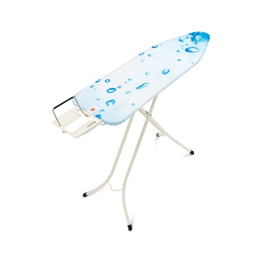 Masa de calcat, Brabantia B, Ice Water, 124x38 cm, 7 pozitii de reglare, polipropilena/otel/bumbac