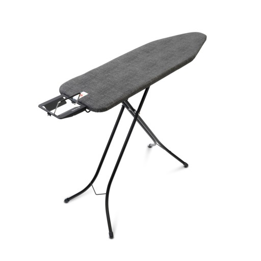 Masa de calcat, Brabantia B, Denim Black, 124x38 cm, 7 pozitii de reglare, otel/bumbac, negru denim