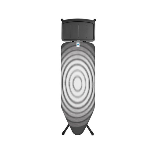 Masa de calcat, Brabantia C, Titan Oval, 124x45 cm, 7 pozitii de reglare, cu suport statie de calcat, otel/bumbac