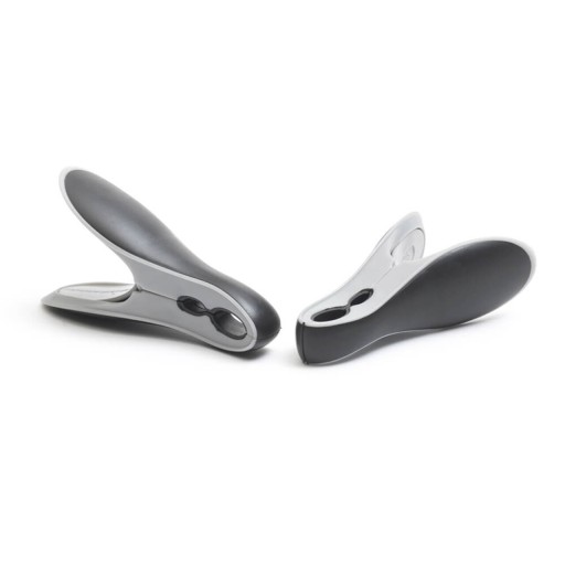 Set de 8 carlige pentru prinderea hainelor, Brabantia, Mixed, 4.5x2.6x8 cm, polipropilena, negru/gri