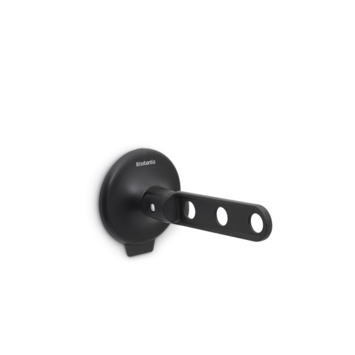 Carlig pentru haine cu ventuza, Brabantia, Black, 6.3x10.5x21.8 cm, polipropilena, negru