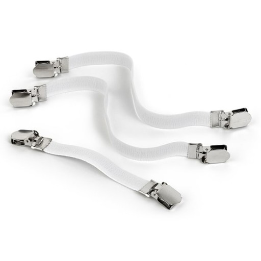 Set 3 cleme de fixare husa masa calcat, Brabantia, White, 25x7 cm, textil, alb