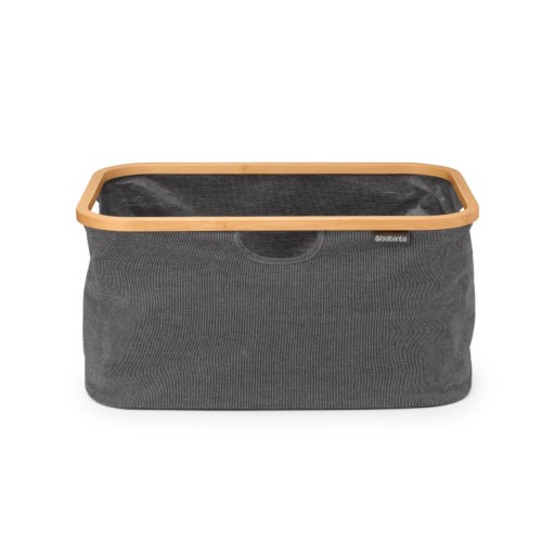 Cos de rufe / cos depozitare, pliabil, Brabantia, Linn, 40 L, 36x54x26.5 cm, textil, negru piper
