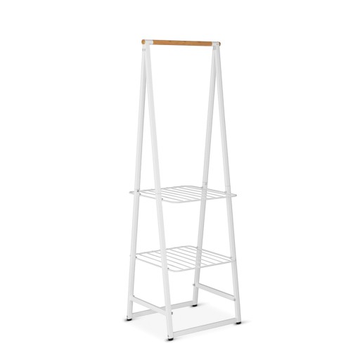 Suport pentru haine, Brabantia, Linn Compact, 57x60.6x190 cm, otel, alb