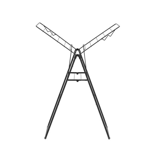 Uscator de rufe, Brabantia, Hangon Matt, 15 m capacitate de uscare, otel, negru mat